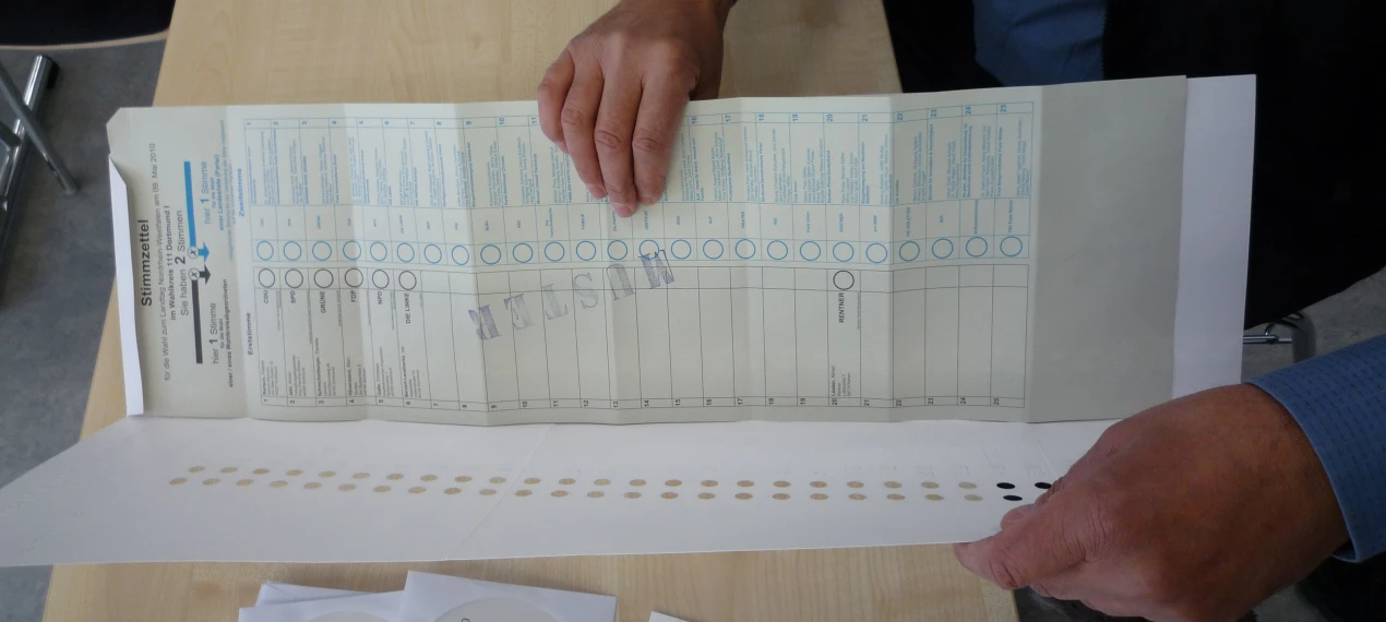 Die Innenseite des Stimmzettel für die Landtagswahl 2012. (Foto: privat)